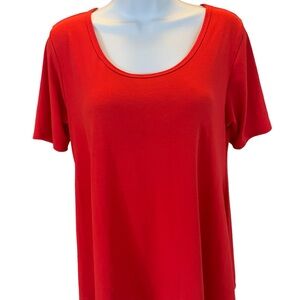 LuLaRoe size small high low red tee